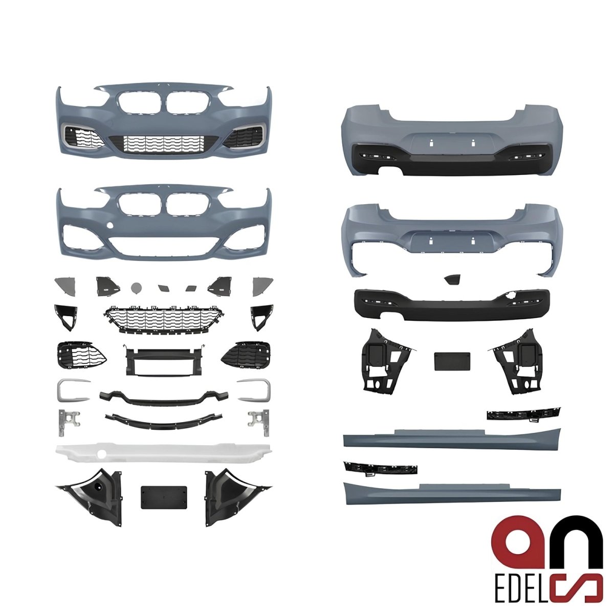 Bumper Pakket - BMW 1 Serie F21LCI (3D) - M140I Look - 2 Uitlaten Links | 15 - 19 - Beamerstyling.nl