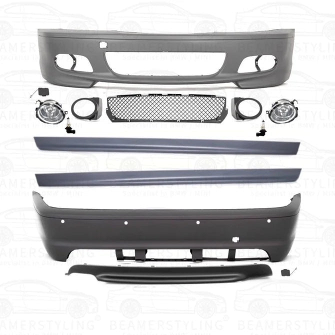 Bumper Pakket - BMW 3 Serie E46 Sedan - M-Tech Ii Look - Compleet | 98-05 — Zonder PDC In De Achterbumper - Beamerstyling.nl