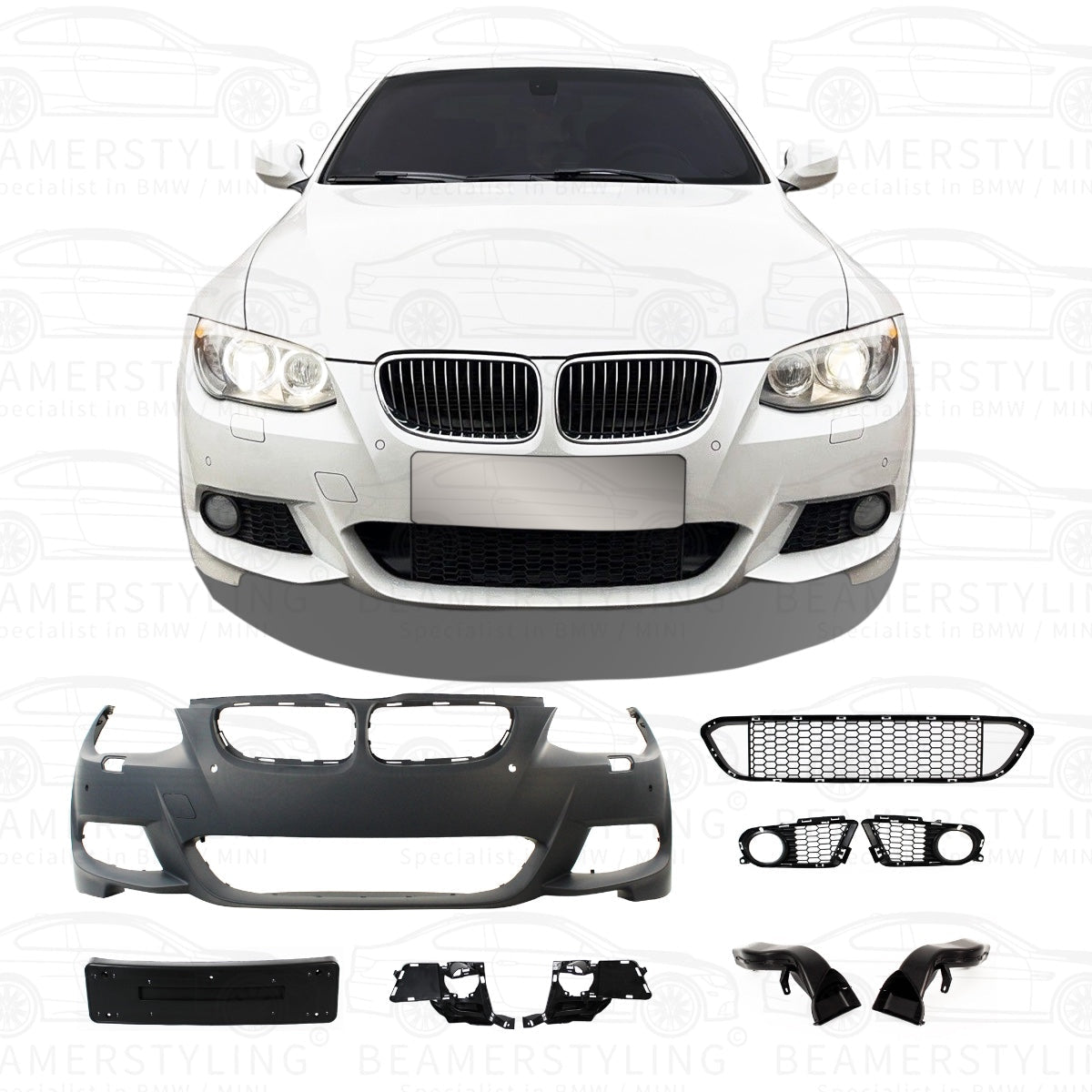 Bumper Pakket - BMW E92 / E93 LCI - M Pakket Look - Met PDC | 10-14 - Beamerstyling.nl