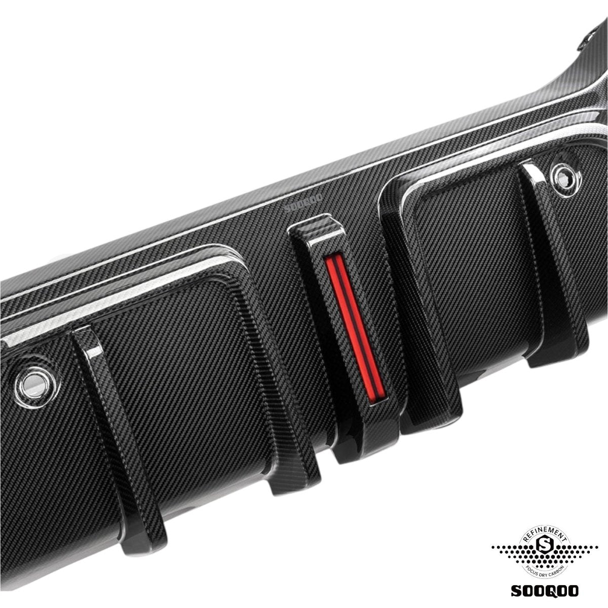 Carbon Diffuser - BMW X6 G06LCI - Met Remlicht - Pre - Preg | Sooqoo - Beamerstyling.nl