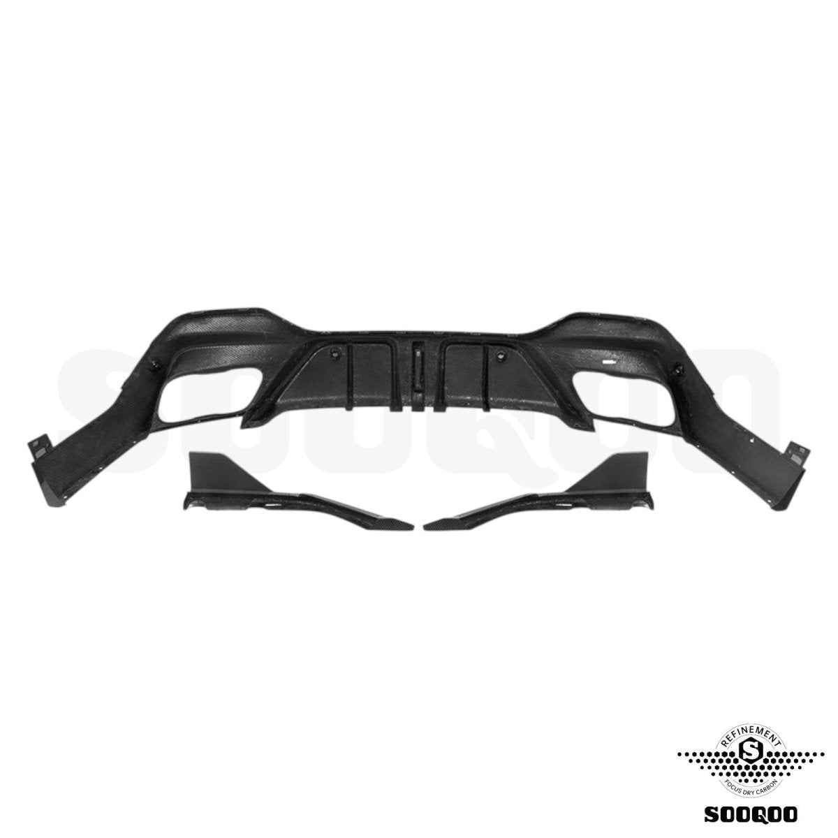 Carbon Diffuser - BMW X6 G06LCI - Met Remlicht - Pre - Preg | Sooqoo - Beamerstyling.nl