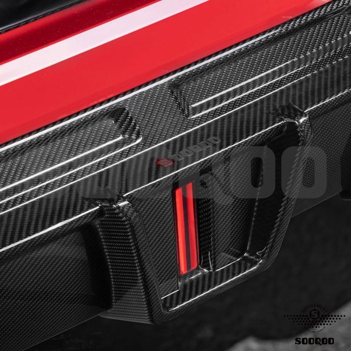 Carbon Diffuser - BMW X6 M F96 - Met Remlicht - Pre - Preg | Sooqoo - Beamerstyling.nl