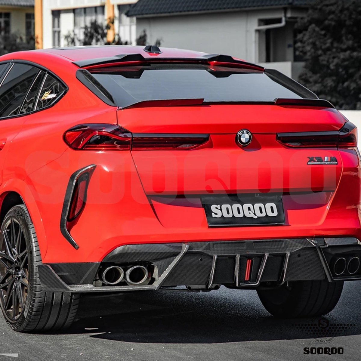 Carbon Diffuser - BMW X6 M F96 - Met Remlicht - Pre - Preg | Sooqoo - Beamerstyling.nl