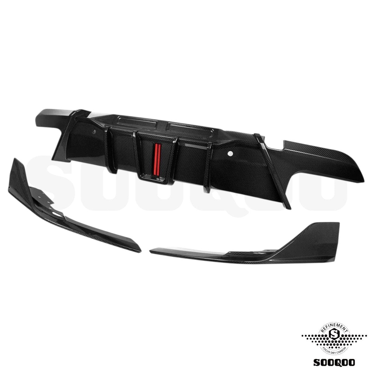 Carbon Diffuser - BMW X6 M F96 - Met Remlicht - Pre - Preg | Sooqoo - Beamerstyling.nl