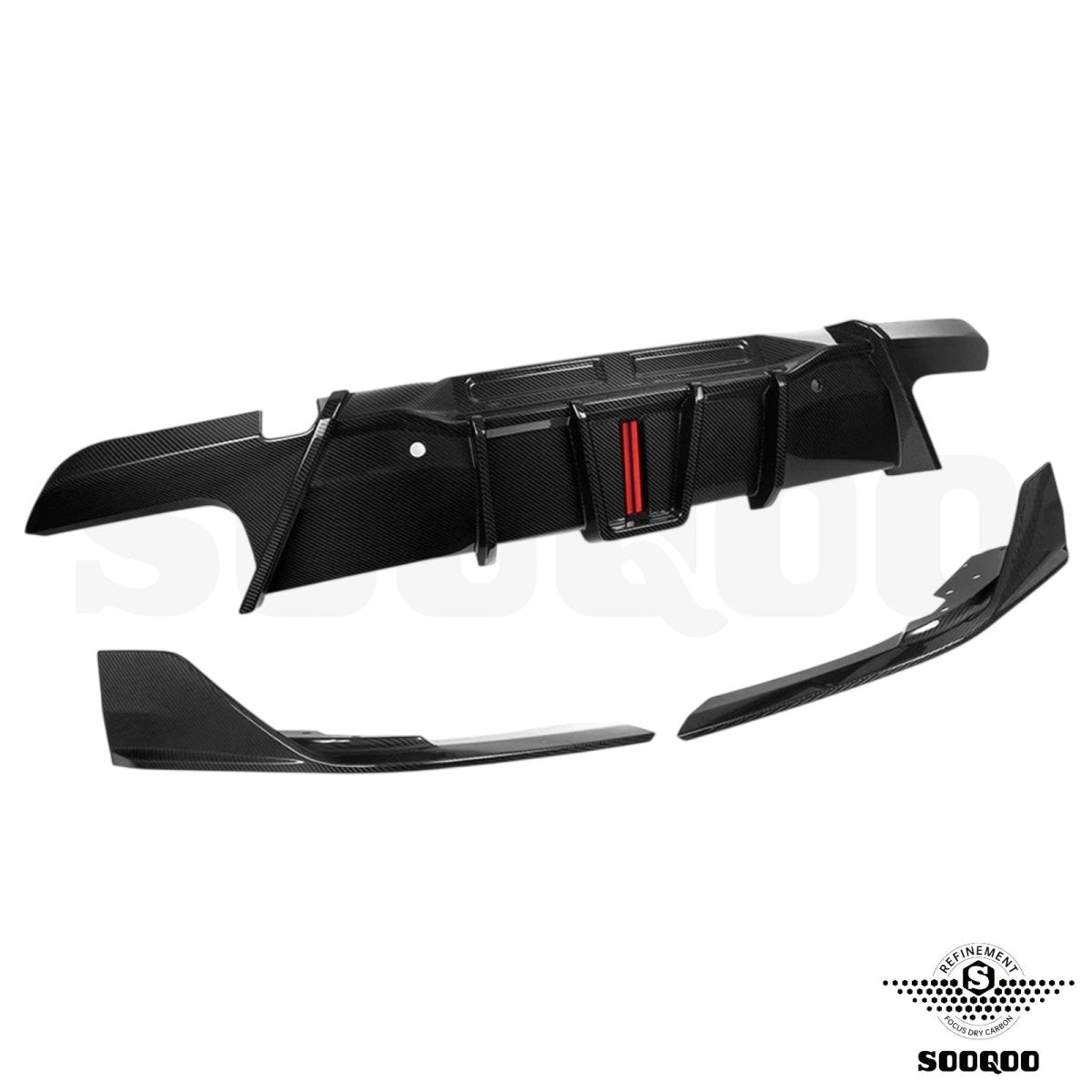 Carbon Diffuser - BMW X6 M F96 - Met Remlicht - Pre - Preg | Sooqoo - Beamerstyling.nl