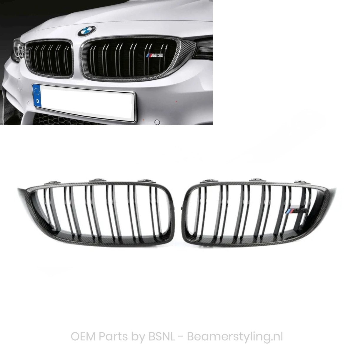 Carbon Nieren - BMW F80 M3 - M Performance - Set - 51712456326 - 7 | Origineel BMW - Beamerstyling.nl