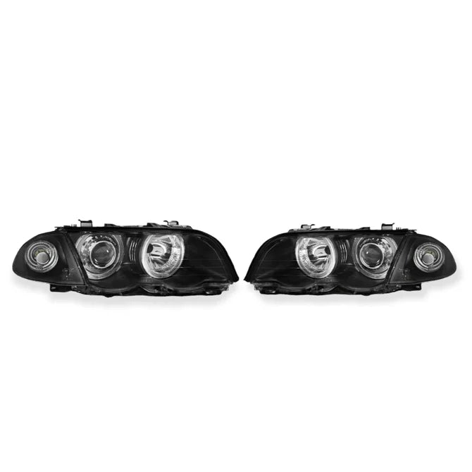 Angel Eyes Koplampen Zwart BMW 3 Serie E46 1998-2001 Sedan / Touring