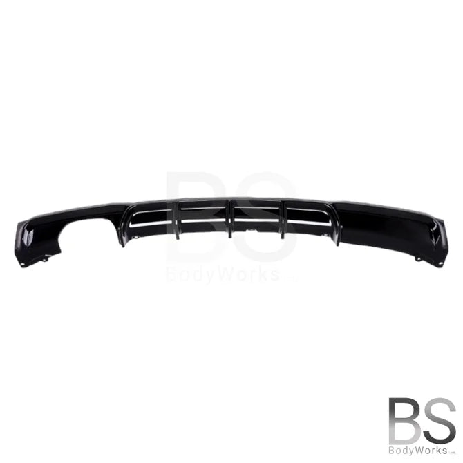 Diffuser - BMW F30 / F31 - M Performance Look - Hoogglans Zwart -  2 Uitlaten Links