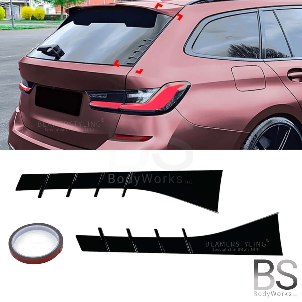 Dakspoiler Vinnen V2 - BMW 3 Serie G21 Touring - Hoogglans Zwart | 2018 - 2024 - Beamerstyling.nl