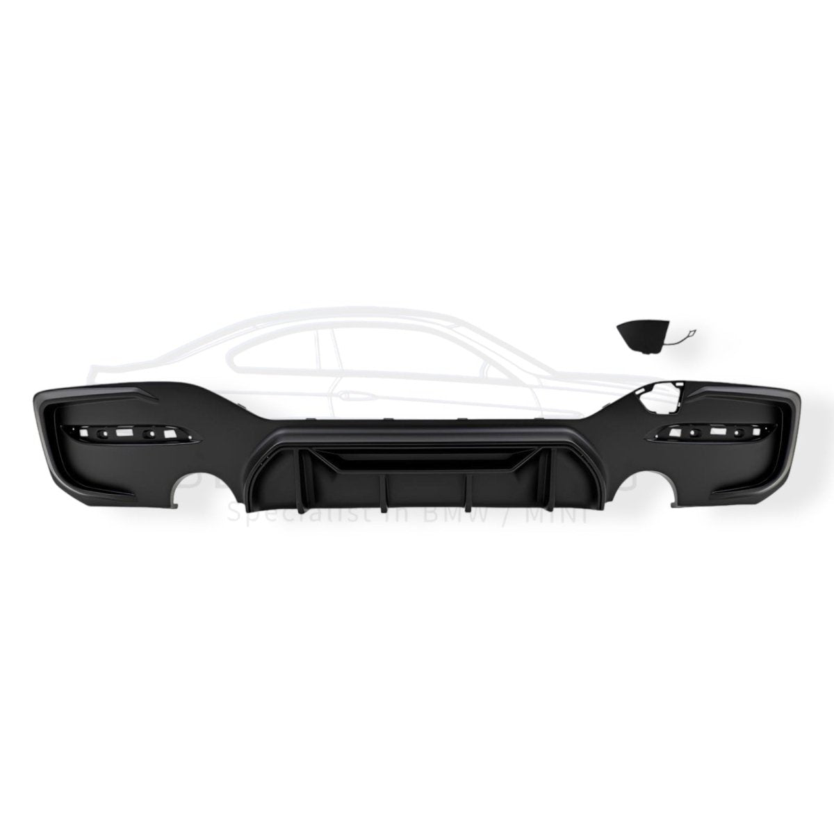 Diffuser - BMW 1 Serie F20LCI / F21LCI - Competition Look - M135I/M140I - Mat Zwart | 03/2015 - 2019 - Beamerstyling.nl