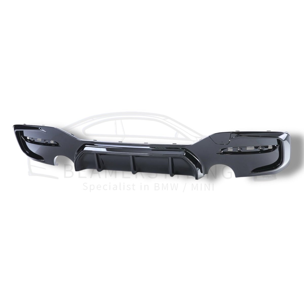 Diffuser - BMW 1 Serie F20LCI / F21LCI - M Performance Look - M135I/M140I - Hoogglans Zwart | 03/2015 - 2019 - Beamerstyling.nl
