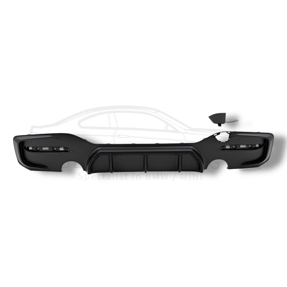Diffuser - BMW 1 Serie F20LCI / F21LCI - M Performance Look - M135I/M140I - Mat Zwart | 03/2015 - 2019 - Beamerstyling.nl