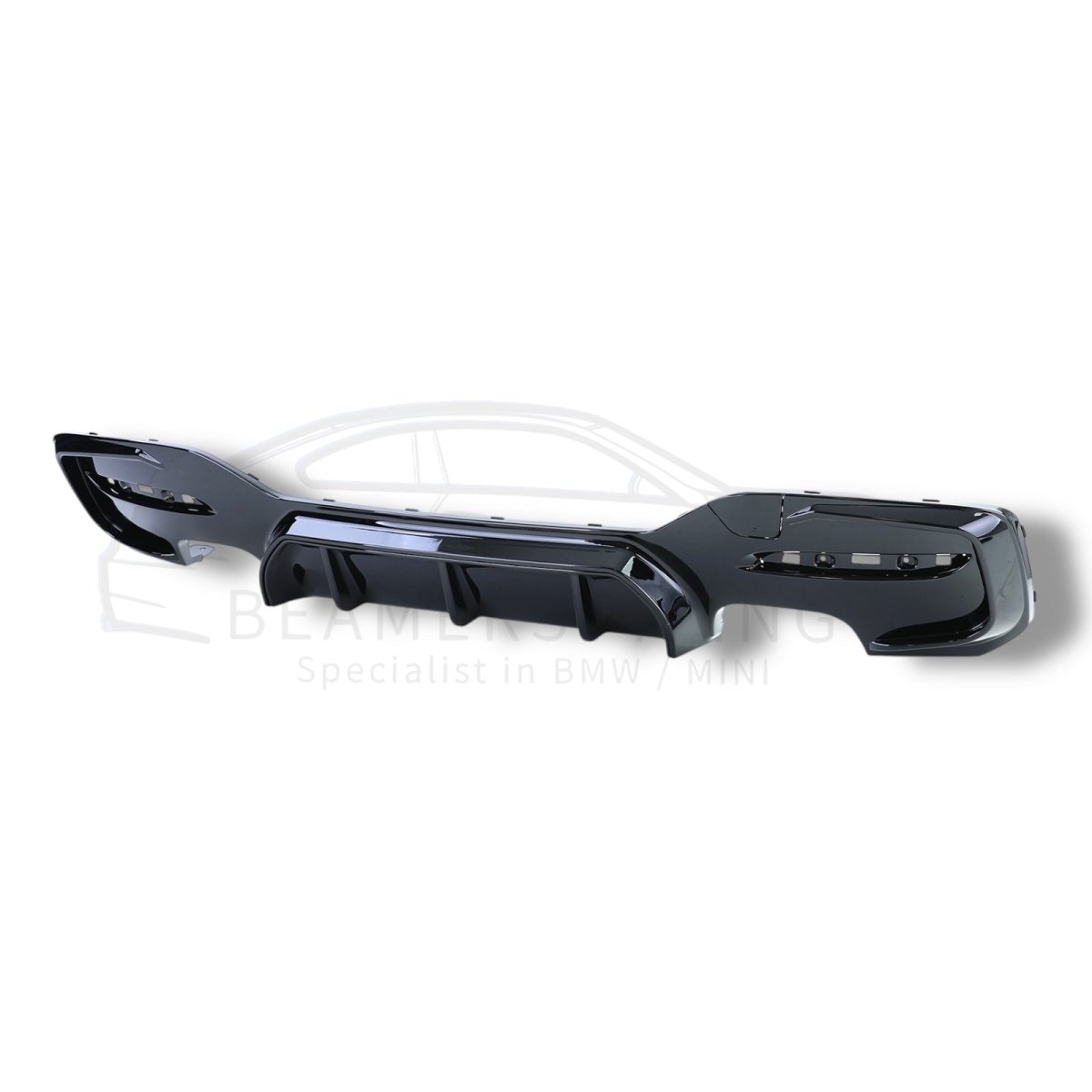 Diffuser - BMW 1 Serie F20LCI / F21LCI - M Performance Look V2 - M135I/M140I - Hoogglans Zwart | 03/2015 - 2019 - Beamerstyling.nl