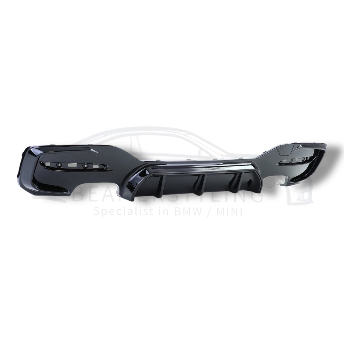 Diffuser - BMW 1 Serie F20LCI / F21LCI - M Performance Look V2 - M135I/M140I - Hoogglans Zwart | 03/2015 - 2019 - Beamerstyling.nl