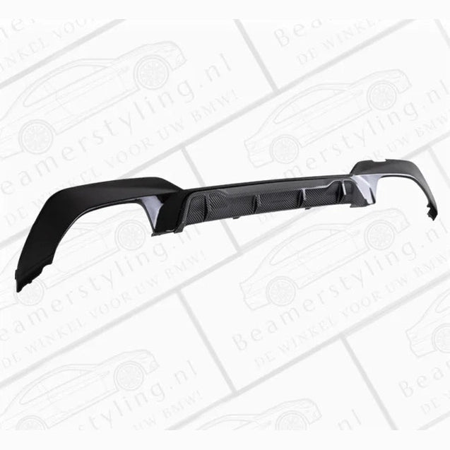Diffuser - BMW G20 / G21 - M340I - M Performance Look - Hoogglans Zwart / Carbon | 2019-2022 - Beamerstyling.nl