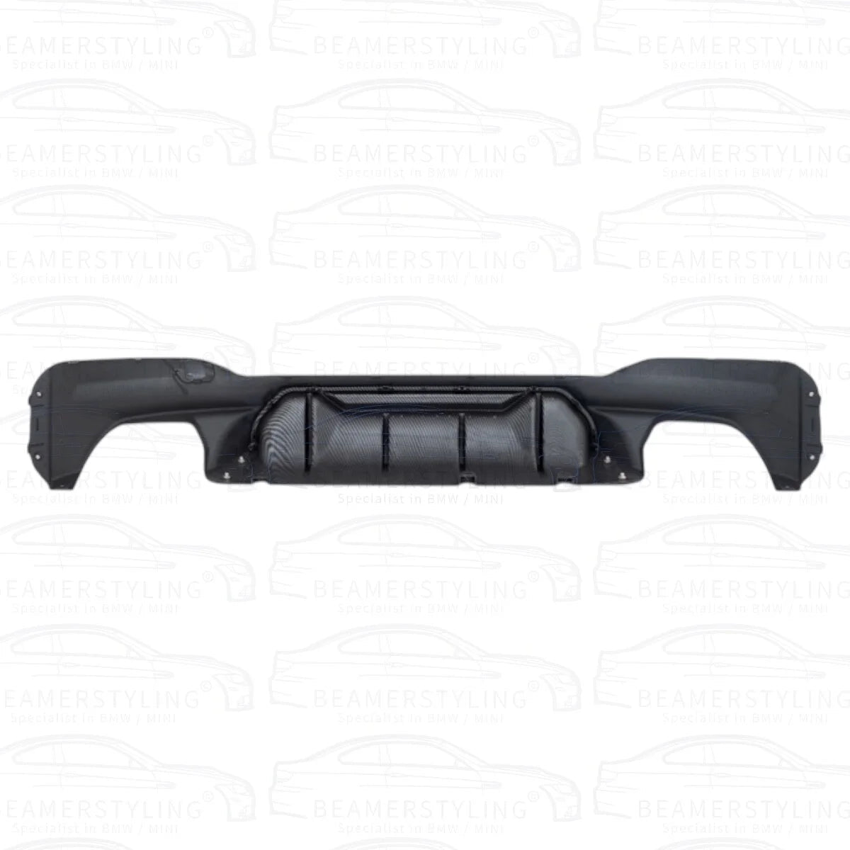 Diffuser - BMW G30 / G31 - Competition look - Zwart / Carbon look | 17 - 24 - Beamerstyling.nl
