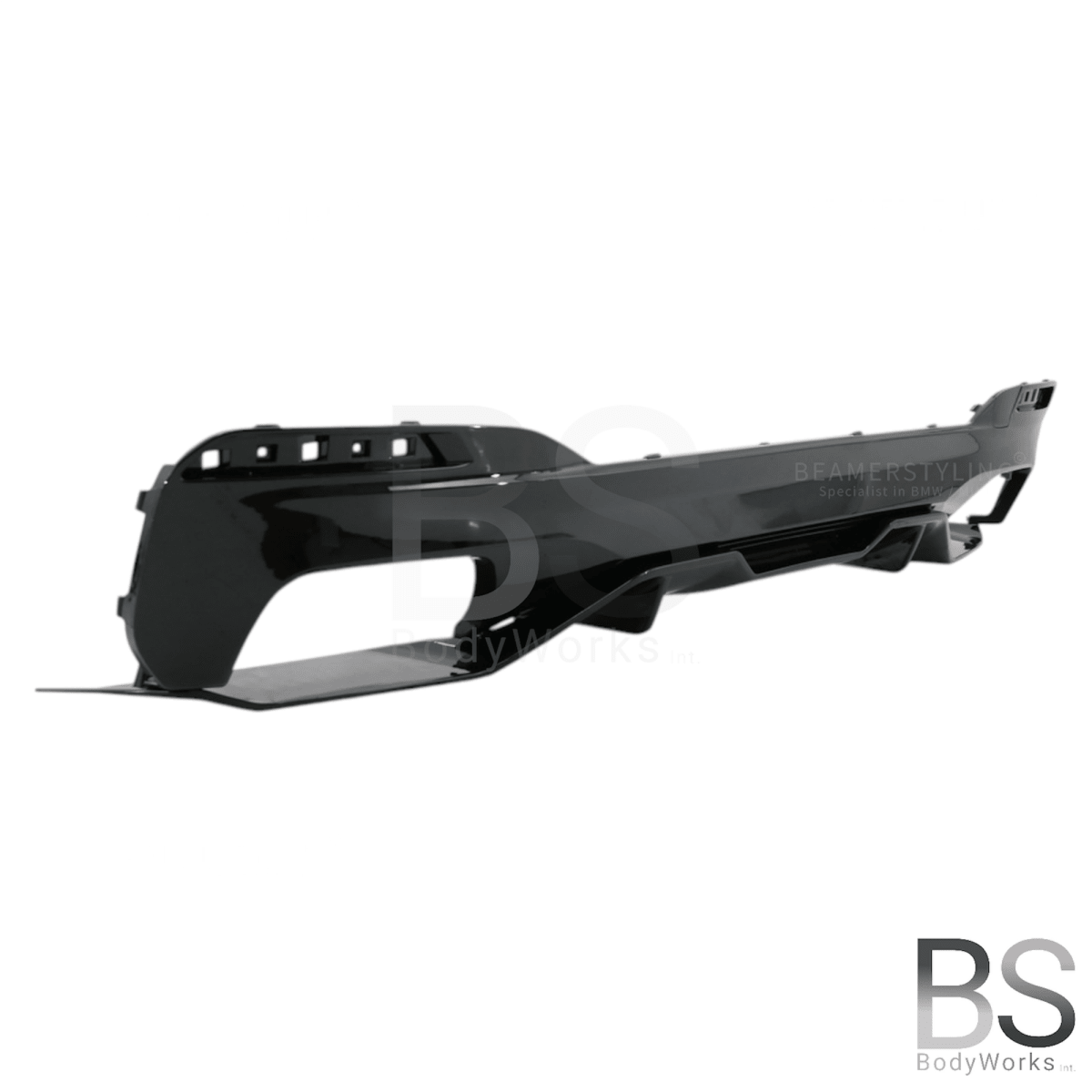 Diffuser - BMW G30 / G31 - M Performance Look - Voor 550i - Hoogglans Zwart | 17 - 23 - Beamerstyling.nl