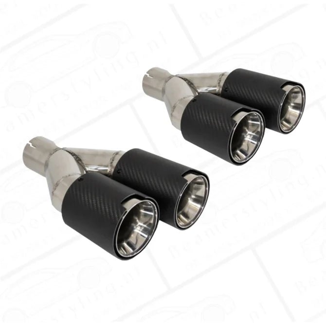 Diffuser - BMW G30 / G31 - M5 Look - Hoogglans Zwart - Incl Carbon Sierstukken - Beamerstyling.nl