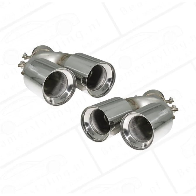 Diffuser - BMW G30 / G31 - M5 Look - Hoogglans Zwart - Incl Sierstukken Chroom - Beamerstyling.nl
