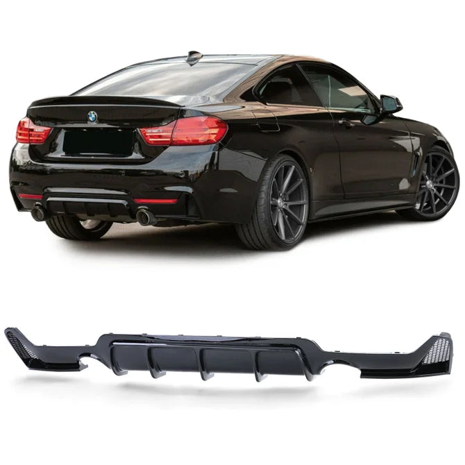 Diffuser Glanzend Zwart M Performance Look 435I/440I BMW 4 Serie F32 / F33 / F36