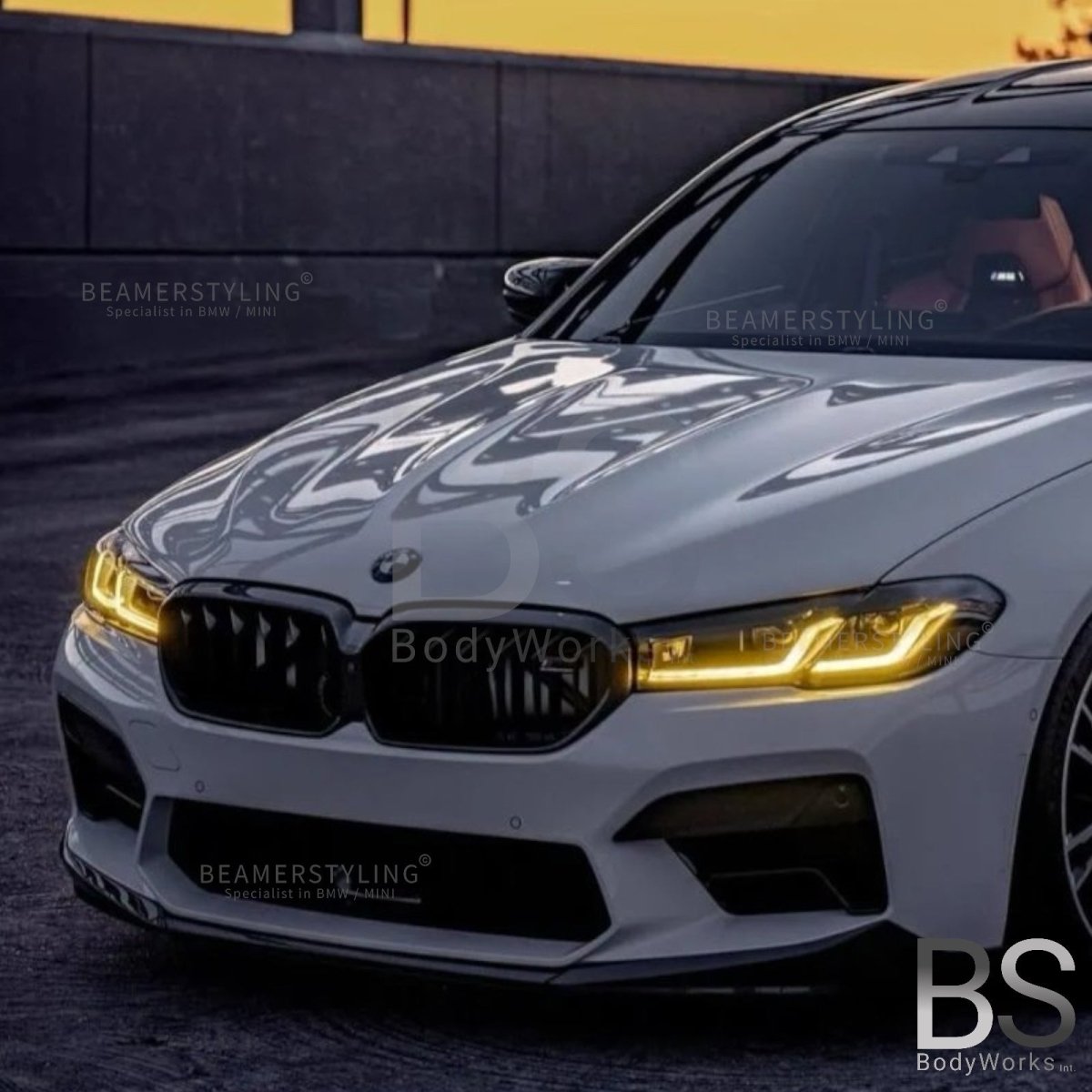 Drl Modules - BMW 5 Serie G30LCI / G31LCI - Yellow LED - CSL Style | 21 - 24 - Beamerstyling.nl