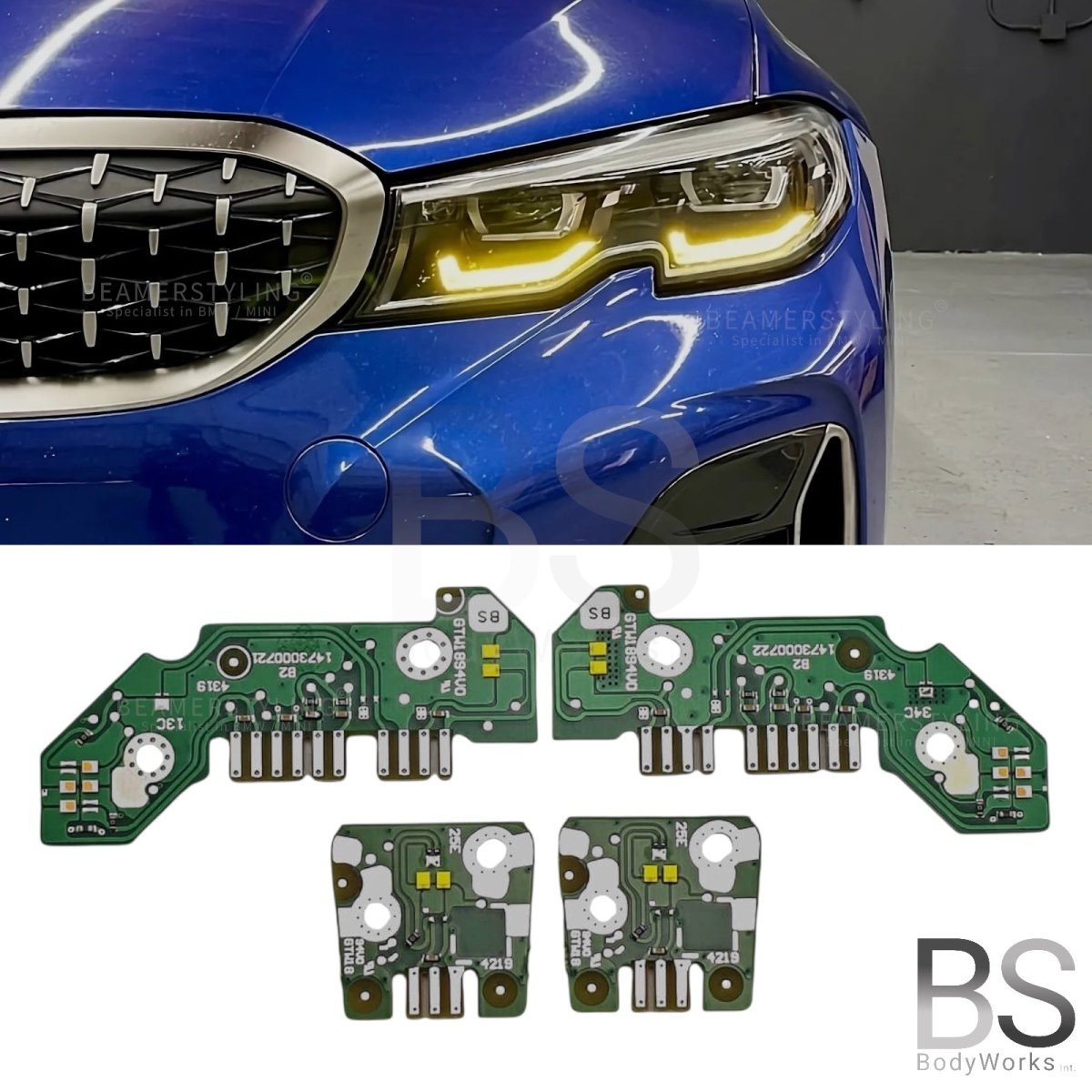 Drl Modules - BMW G20 / G21 - Yellow LED - CSL Style | 18 - 22 - Beamerstyling.nl