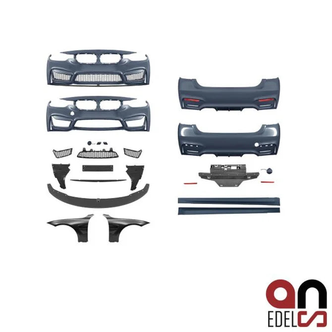 An Bumper Pakket - BMW F30 Sedan - M3 Look + Front Lip + Zijschermen | 2012-2019