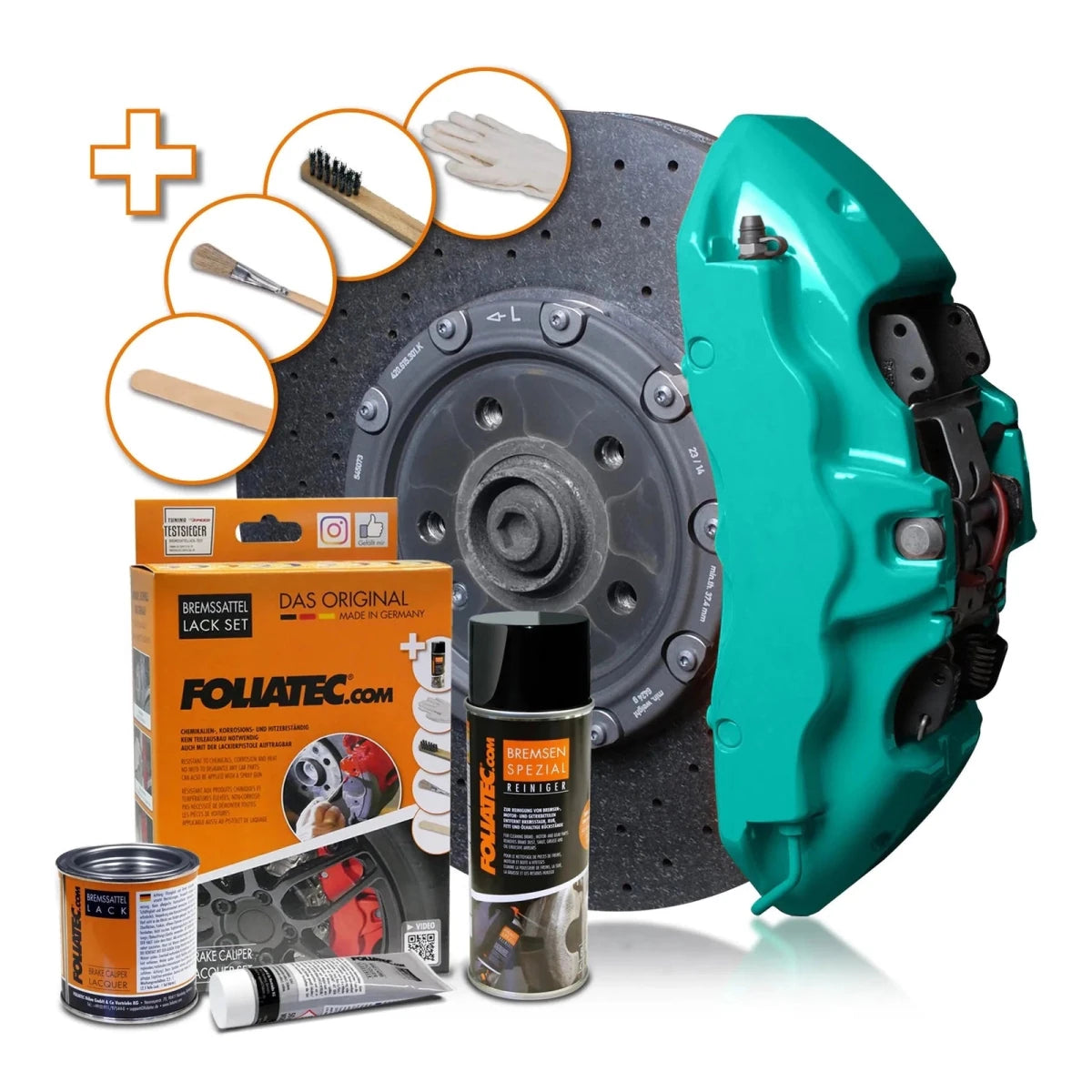 Foliatec® Remklauwverf - 3 Componenten Lak - Complete 7 - Delige Kit | Ocean Turquoise - Beamerstyling.nl