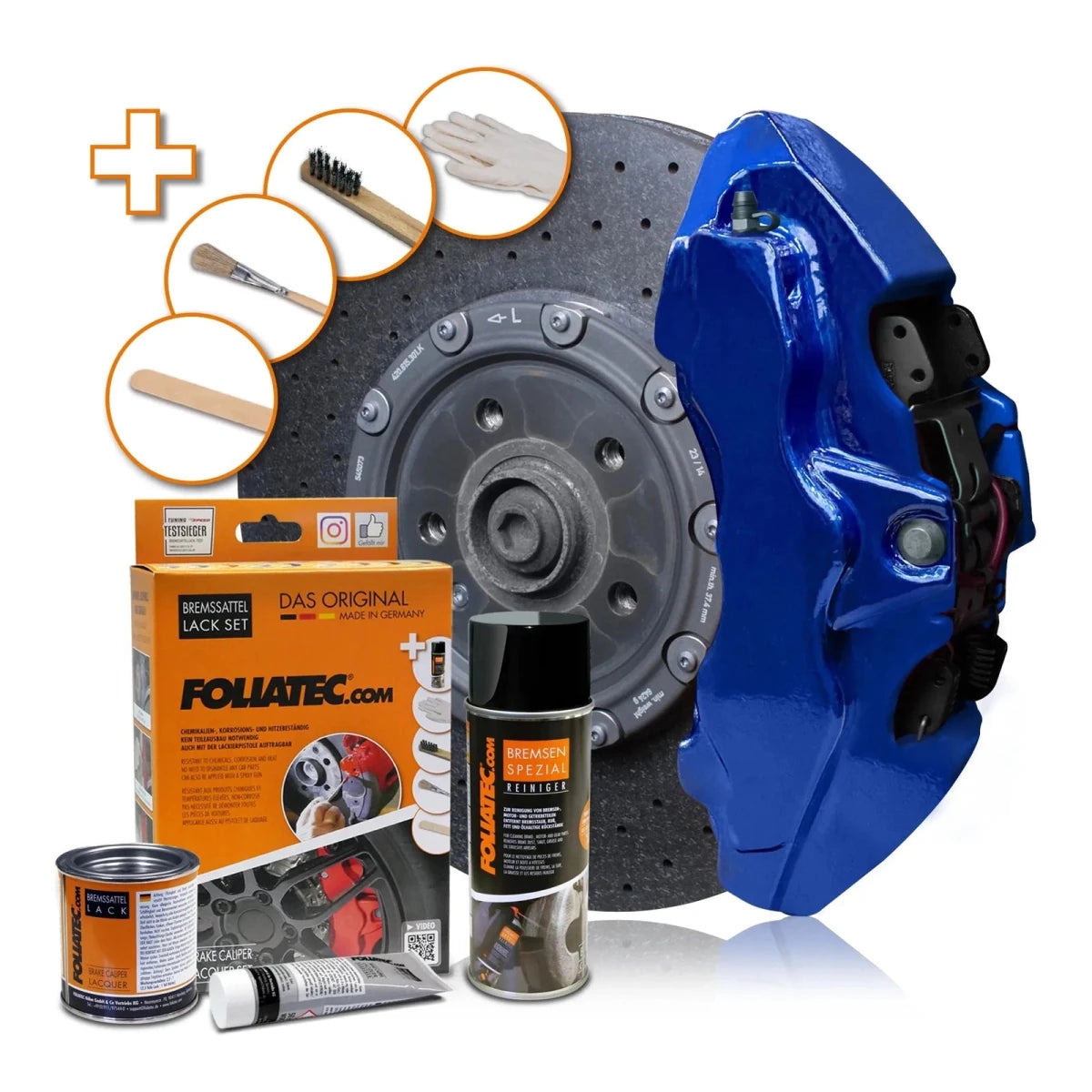 Foliatec® Remklauwverf - 3 Componenten Lak - Complete 7 - Delige Kit | Performance Blue Metallic - Beamerstyling.nl