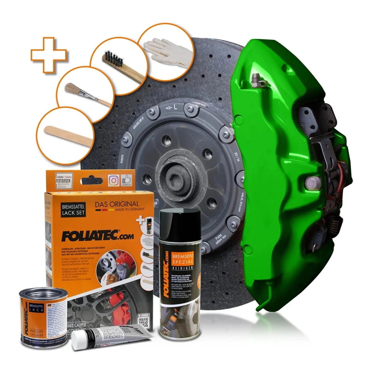 Foliatec® Remklauwverf - 3 Componenten Lak - Complete 7 - Delige Kit | Power Green - Beamerstyling.nl