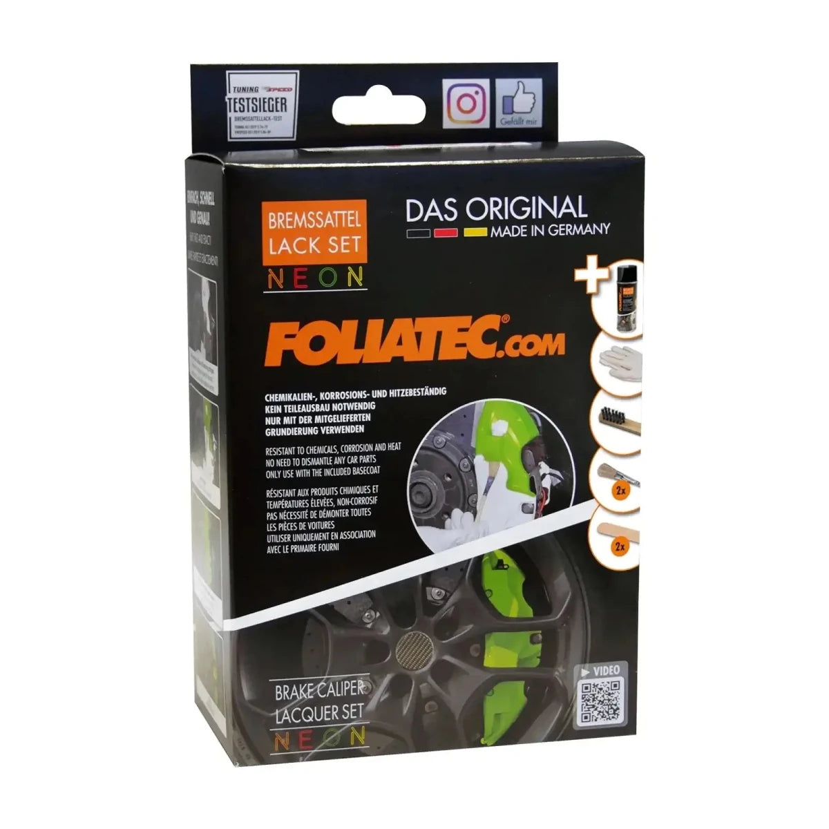 Foliatec® Remklauwverf - 4 Componenten Lak - Complete 10 - Delige Kit | Neon Green - Beamerstyling.nl