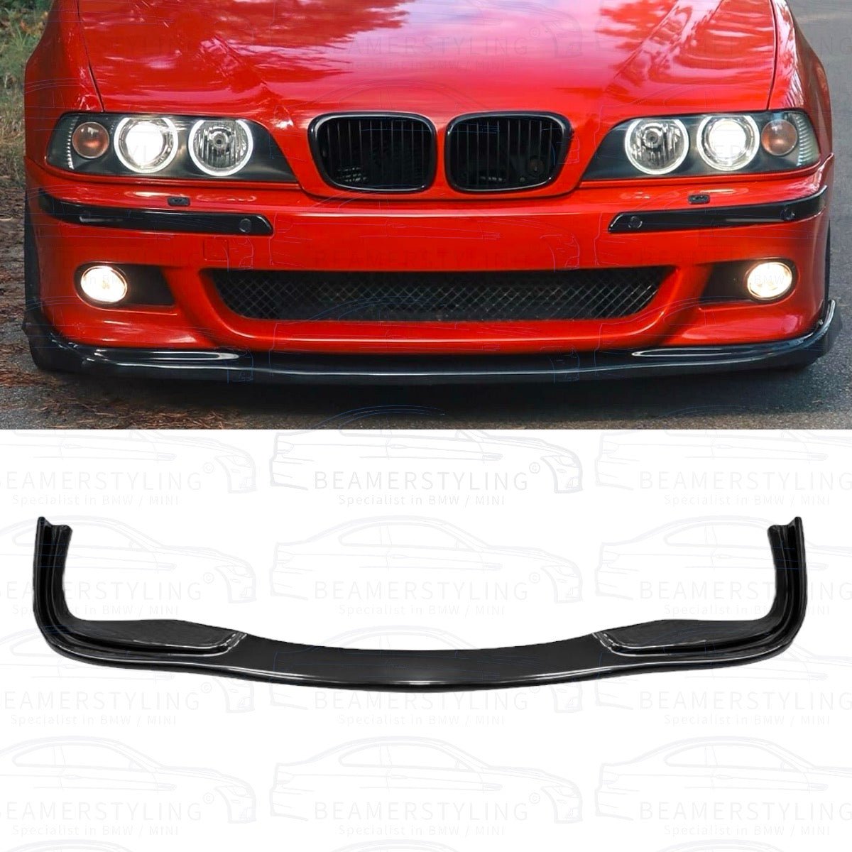 Front Lip - BMW 5 Serie E39 - Hamann Style - Hoogglans Zwart | 1995 - 2003 - Beamerstyling.nl