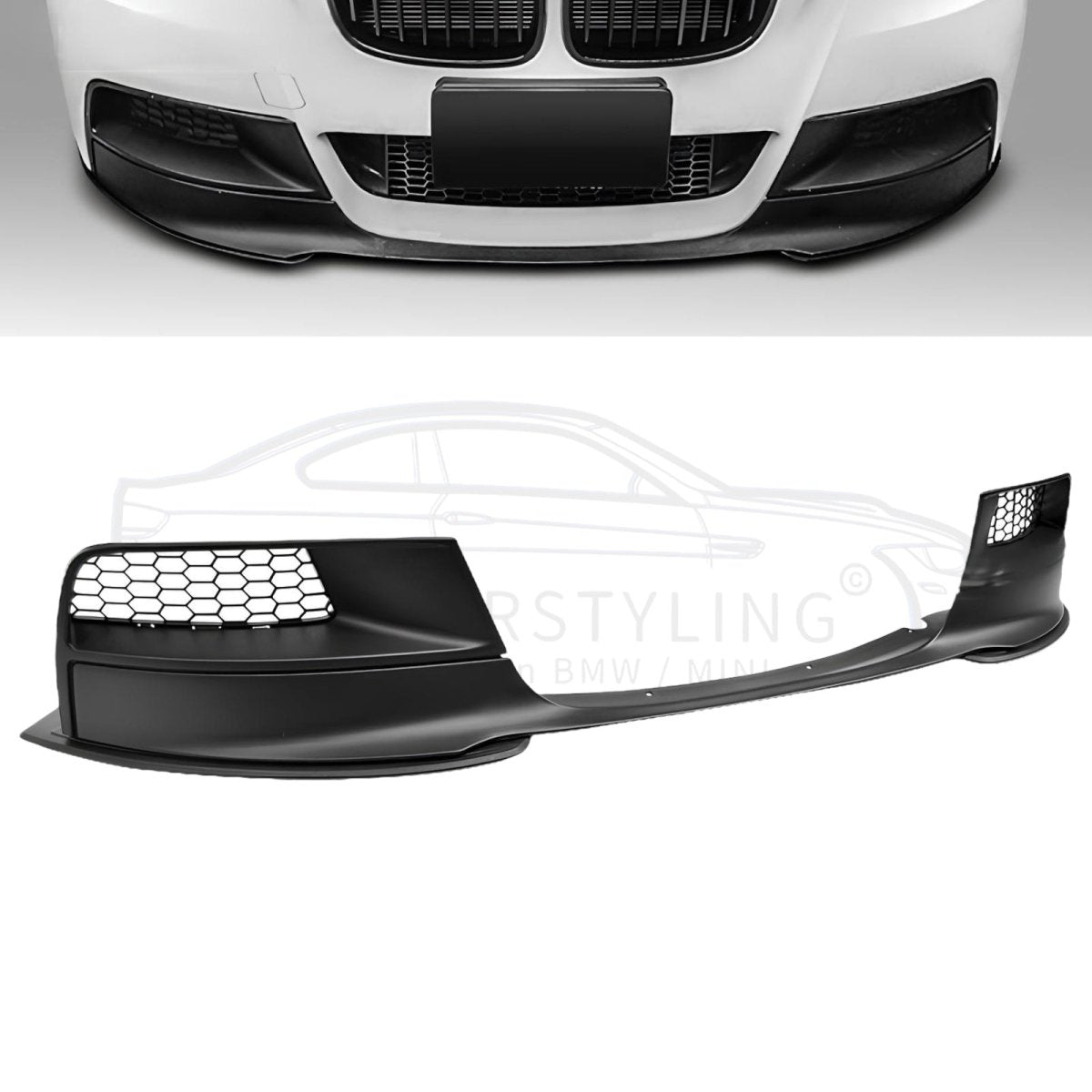 Front Lip - BMW F20 / F21 - M Performance Look - Mat Zwart | 2011-2015 - Beamerstyling.nl