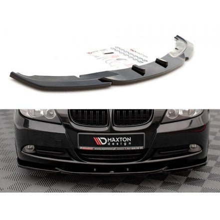 Front Lip V2 - BMW E90 / E91 - Maxton Design | 2005-2008 — Hoogglans Zwart - Beamerstyling.nl
