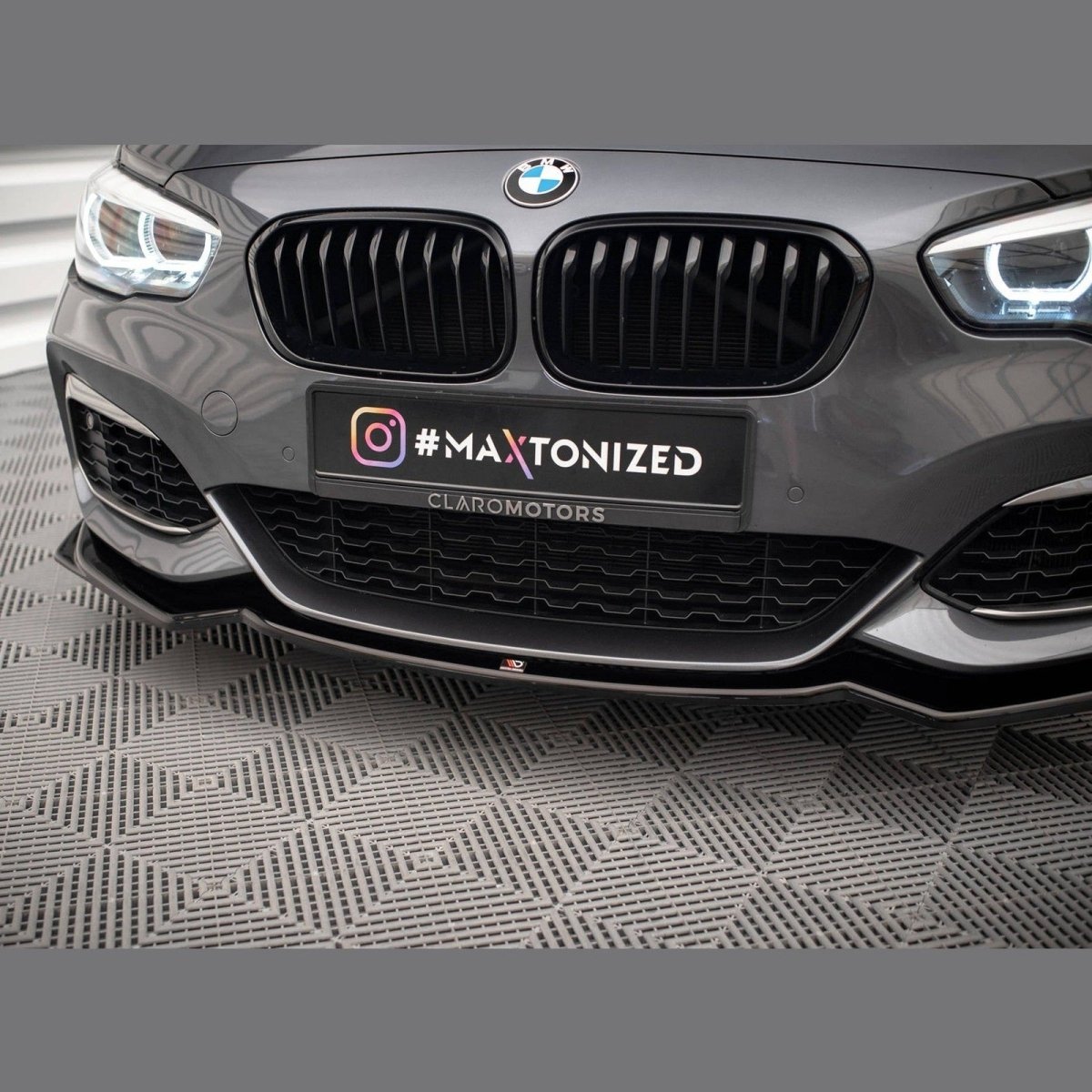 Front Lip V2 - BMW F20LCI / F21LCI - Hoogglans Zwart - Maxton Design | 15 - 19 - Beamerstyling.nl