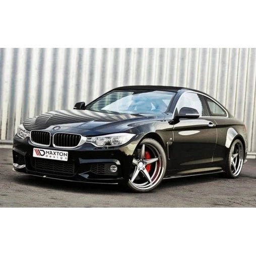 Front Lip V2 - BMW F32 / F33 / F36 - M Pakket - Maxton Design — Hoogglans Zwart - Beamerstyling.nl