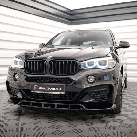 Front Lip V2 - BMW X6 F16 - Maxton Design - Voor M Pakket — Carbon Design - Beamerstyling.nl