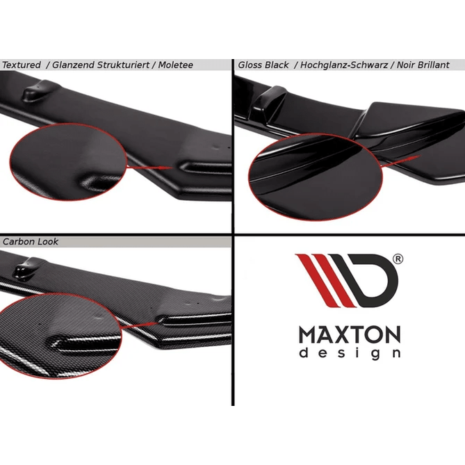 Front Lip V2 - BMW X6 F16 - Maxton Design - Voor M Pakket — Hoogglans Zwart - Beamerstyling.nl