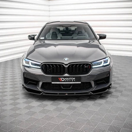 Front Lip V1 - BMW M5 F90 LCI - Maxton Design — Hoogglans Zwart