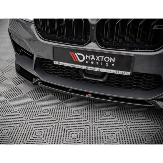Front Lip V1 - BMW M5 F90 LCI - Maxton Design — Hoogglans Zwart