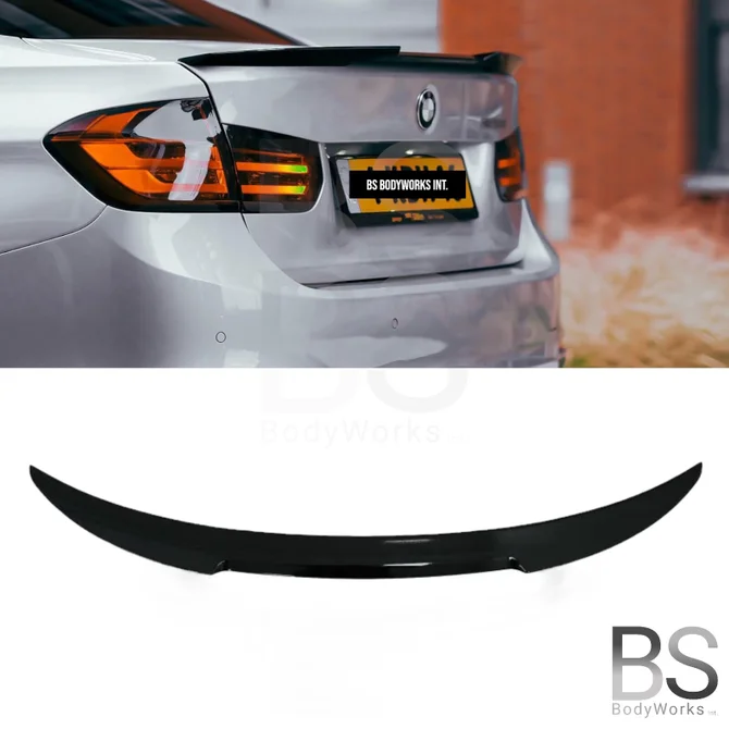 M4 Look Spoiler - BMW 3 Serie F30 Sedan - Glanzend Zwart