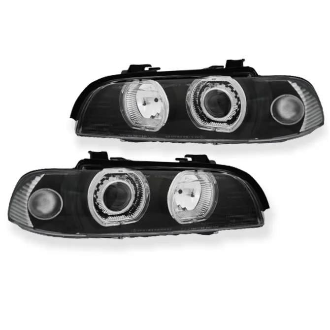 LED Angel Eyes Koplampen Zwart H7 BMW 5 Serie E39 1995-2003