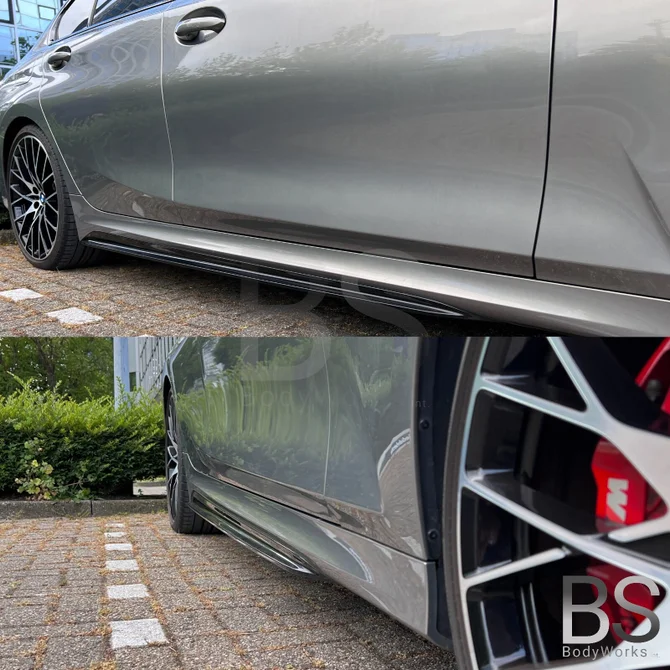 Side Skirt Extensions - BMW Serie G20 / G21 - Hoogglans Zwart | 2019-2022