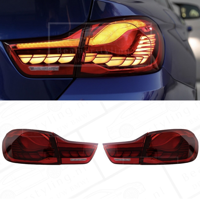 OLED Achterlichten - BMW F32 / F33 / F36 - Cs Look - Rood