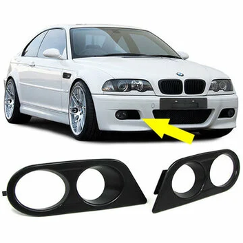 Mistlamp Covers - BMW E46 - Mat Zwart | 98-07