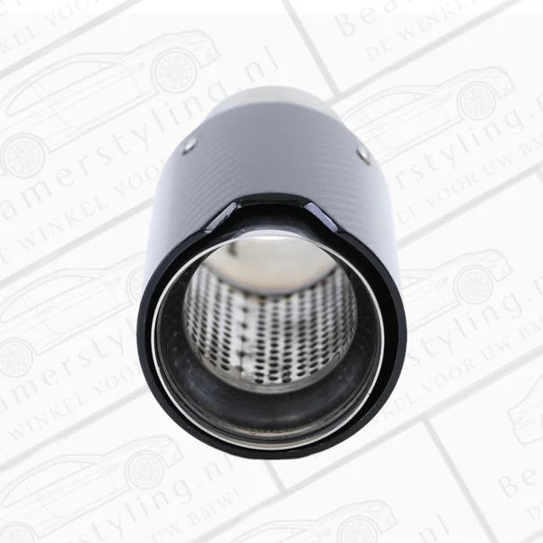 Uitlaat Sierstuk - BMW E90 / E91 / E92 / E93 - Carbon Zwart - 90Mm