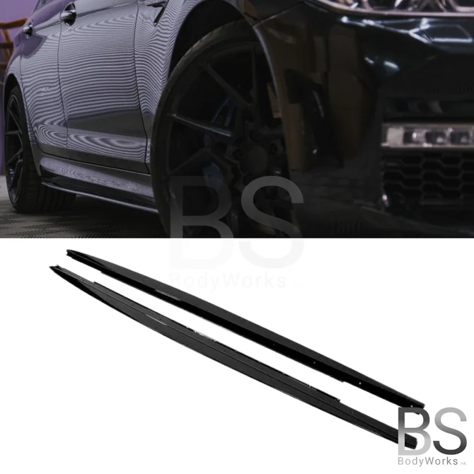 Side Skirt Extensions Bs - BMW G30 / G31 - Voor M Pakket | Hoogglans Zwart