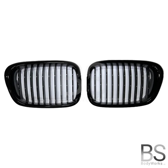 Nieren - BMW 5 Serie E39 - Hoogglans Zwart | 95-03