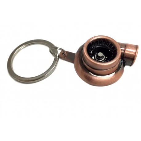 Sleutelhanger - Turbo - Diverse Kleuren - Met Draaiende Turbine — Koper