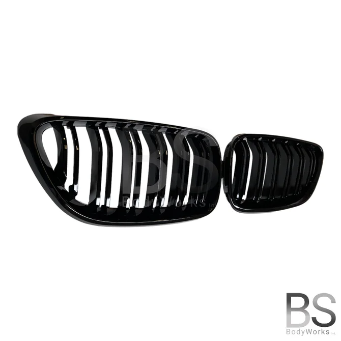 Nieren - BMW F22 / F23 - M Look - Hoogglans Zwart | 2013-2021